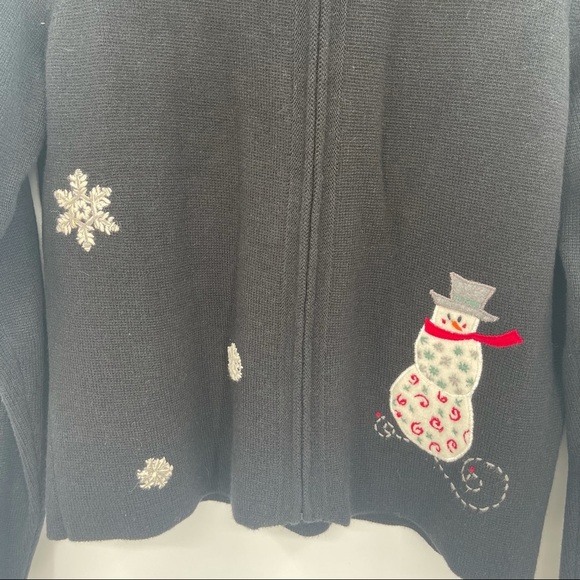 Woolrich Snowman Holiday Zipper Cardigan - Picture 2 of 10